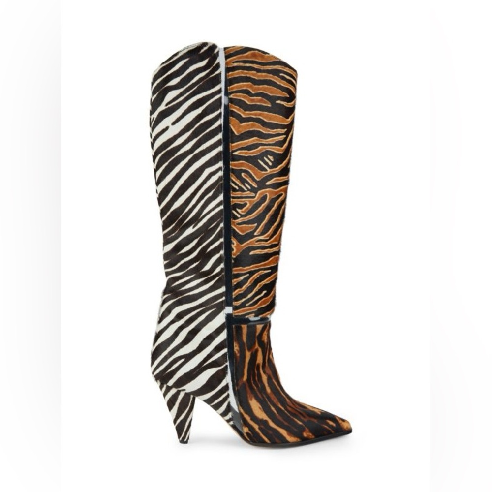 IN SEARCH OF ALEXANDRE BIRMAN DORA BOOT ANIMAL-ZEBRA PRINT